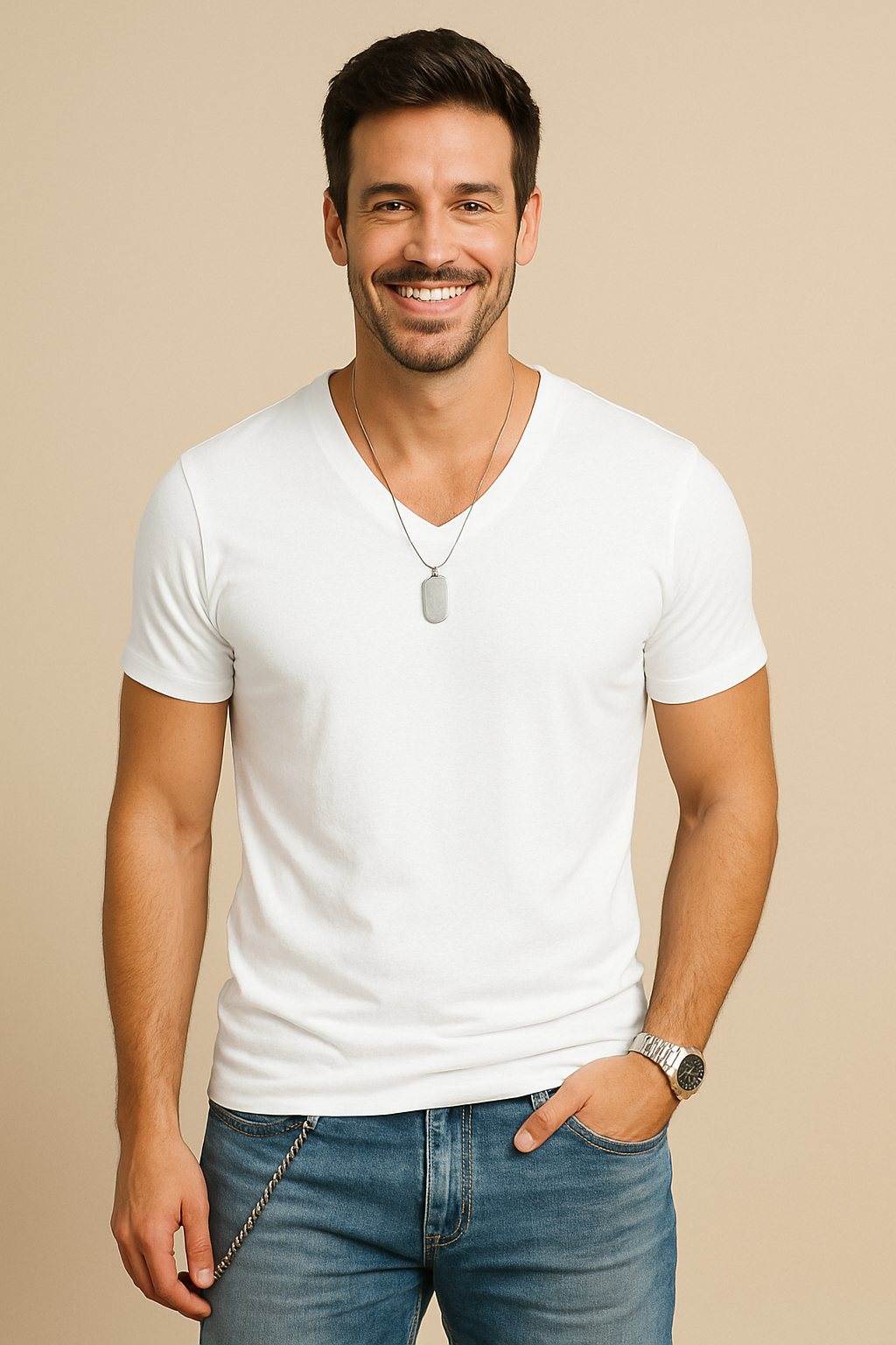 Lindberg | Herren T-Shirt mit V-Ausschnitt für Sommer und Alltag