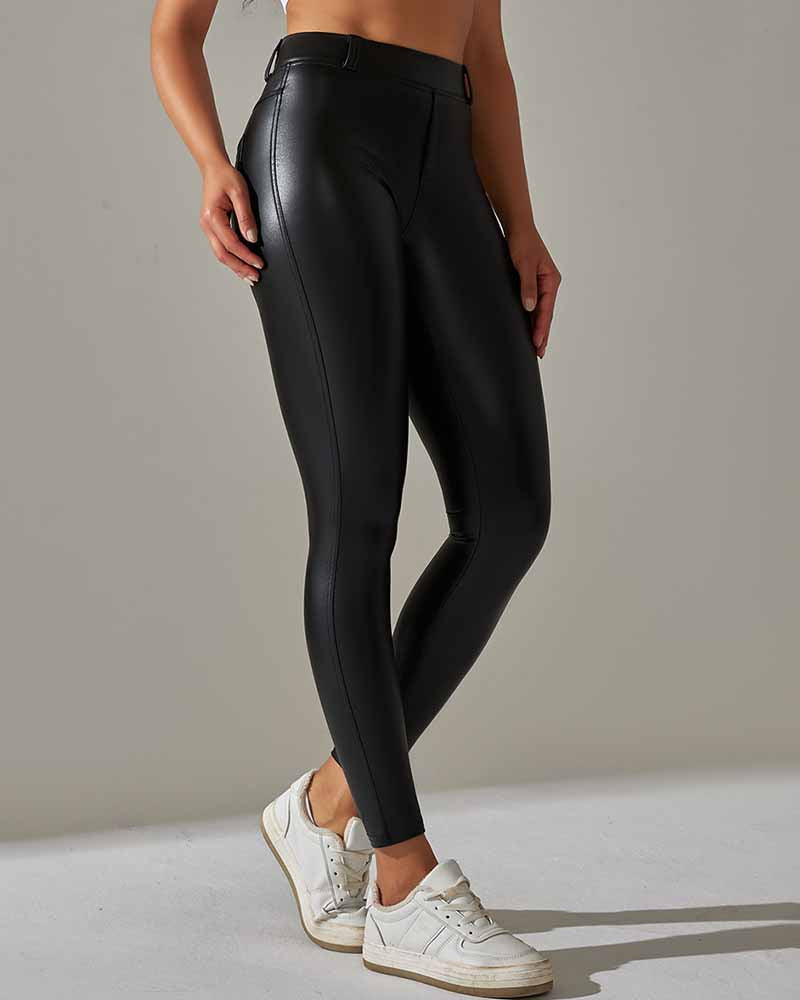 Lindberg | Lederhose mit Tasche hoher Taille