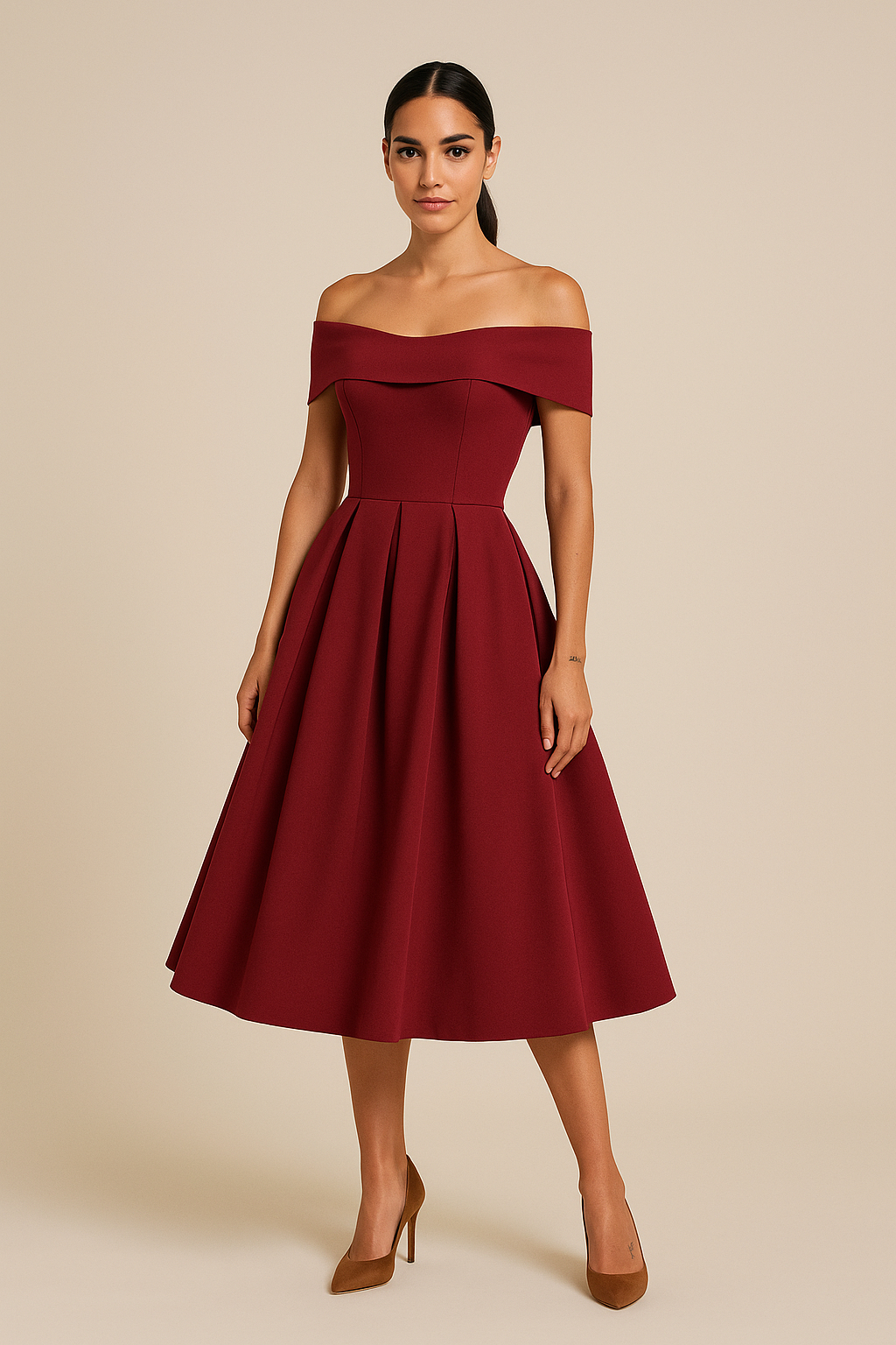 Lindberg | Damen Schulterfreies A-Linien Kleid, Atmungsaktiv und Stilvoll