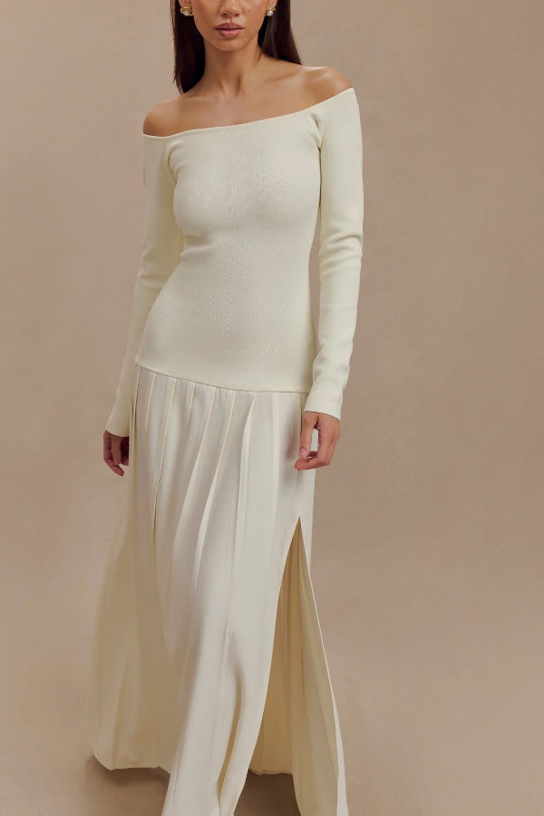 Lindberg | Jasmin Retro-Maxikleid mit Bardot-Ausschnitt