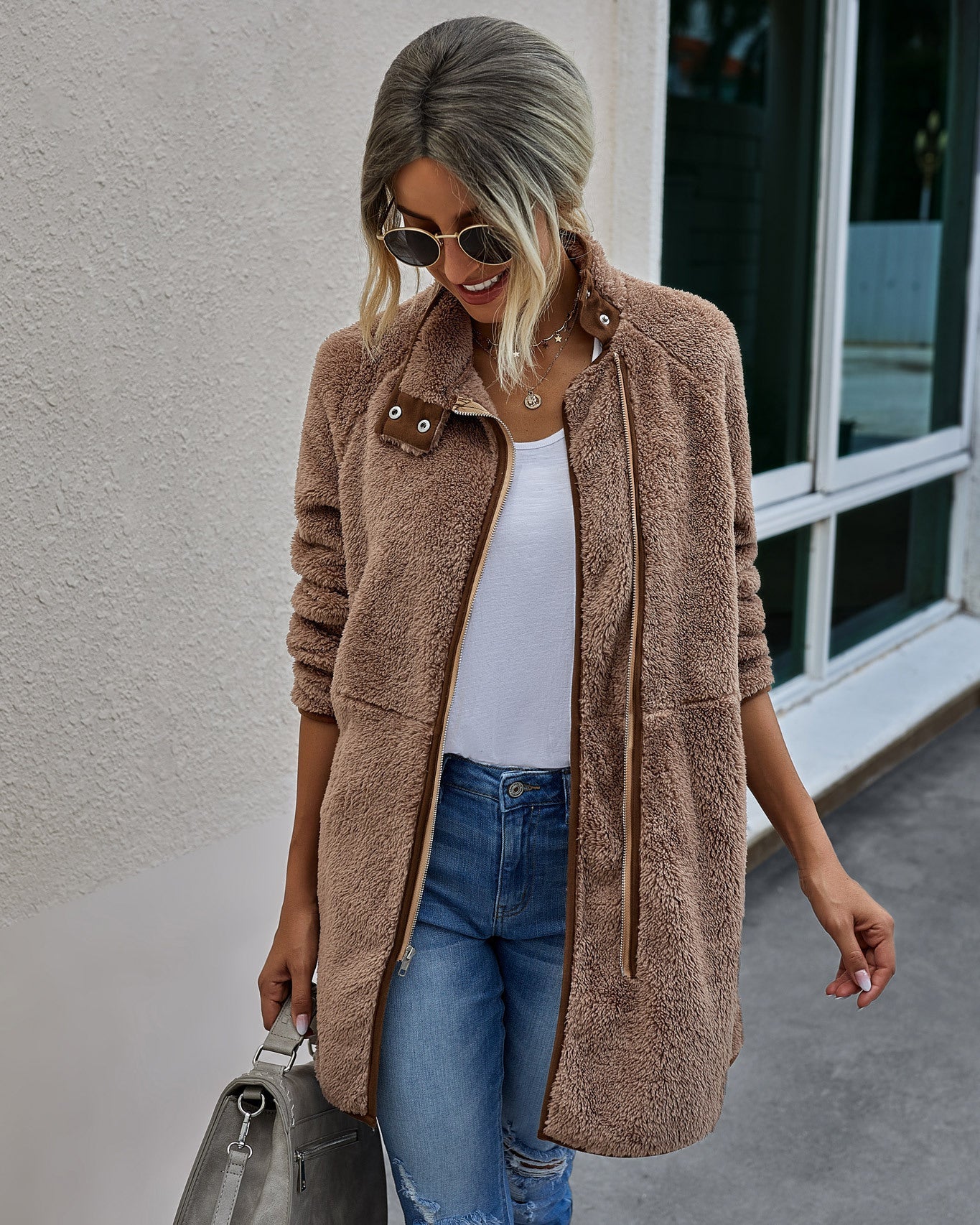 Lindberg | Warmer Pelzmantel mit Taschen