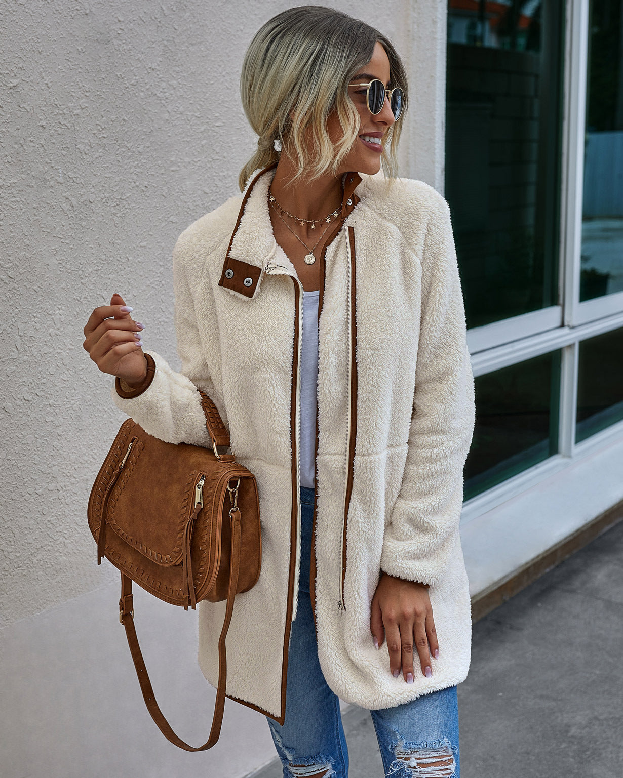 Lindberg | Warmer Pelzmantel mit Taschen
