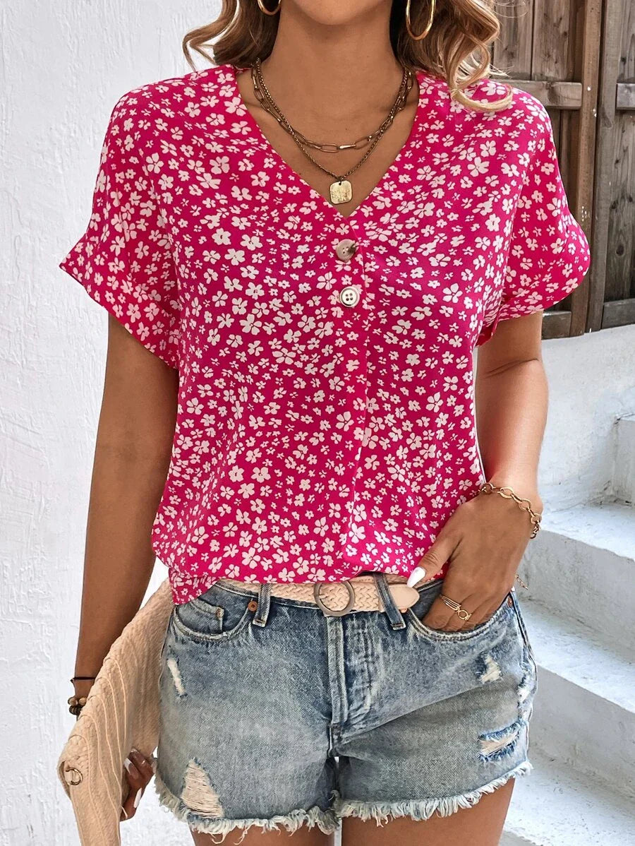 Lindberg | Blütenrot Printshirt