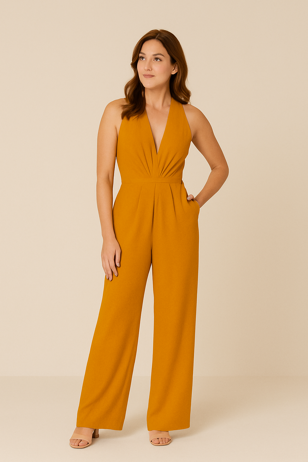 Lindberg | Damen Jumpsuit ärmellos mit tiefem V-Ausschnitt und weitem Bein