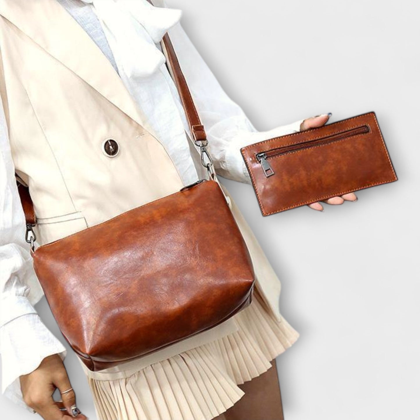 Lora. - 4-teiliges Vintage-Taschen-Set