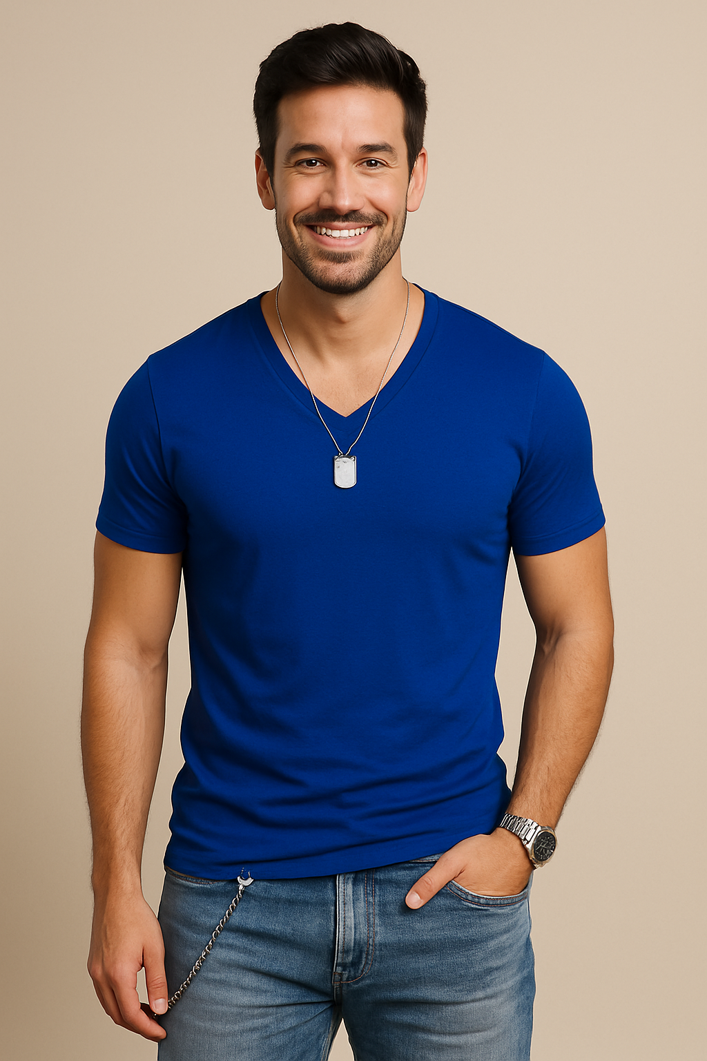 Lindberg | Herren T-Shirt mit V-Ausschnitt für Sommer und Alltag