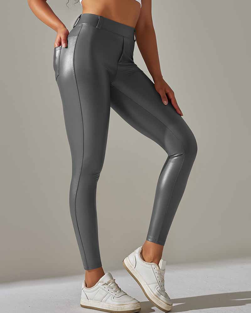 Lindberg | Lederhose mit Tasche hoher Taille