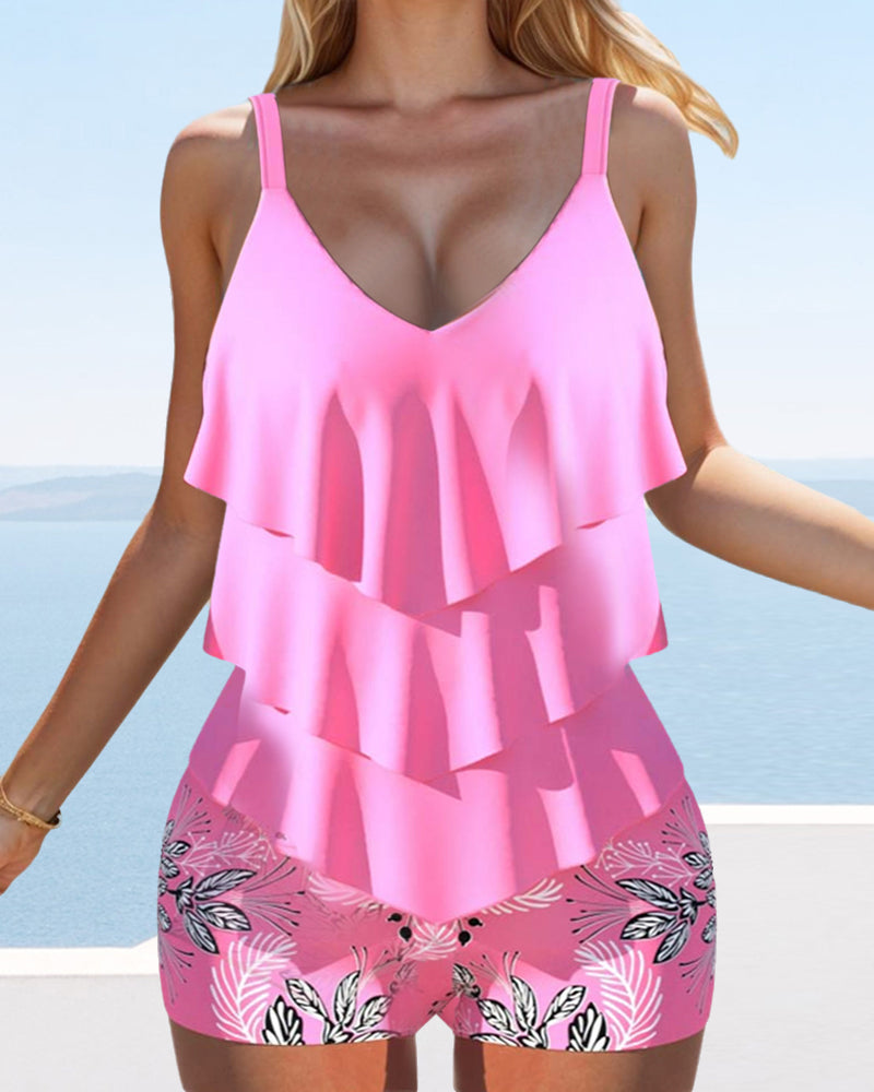 Lindberg | Tankini mit gerüschtem strapsmuster