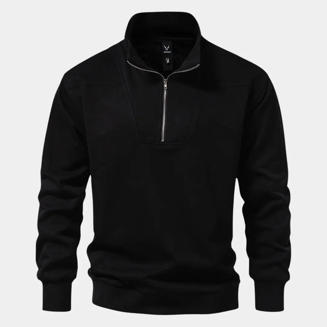 Lindberg | Zip Black Lapel Sports Hoodie Sweatshirt