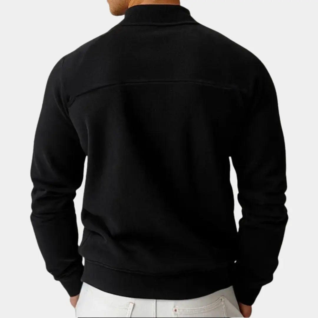 Lindberg | Zip Black Lapel Sports Hoodie Sweatshirt