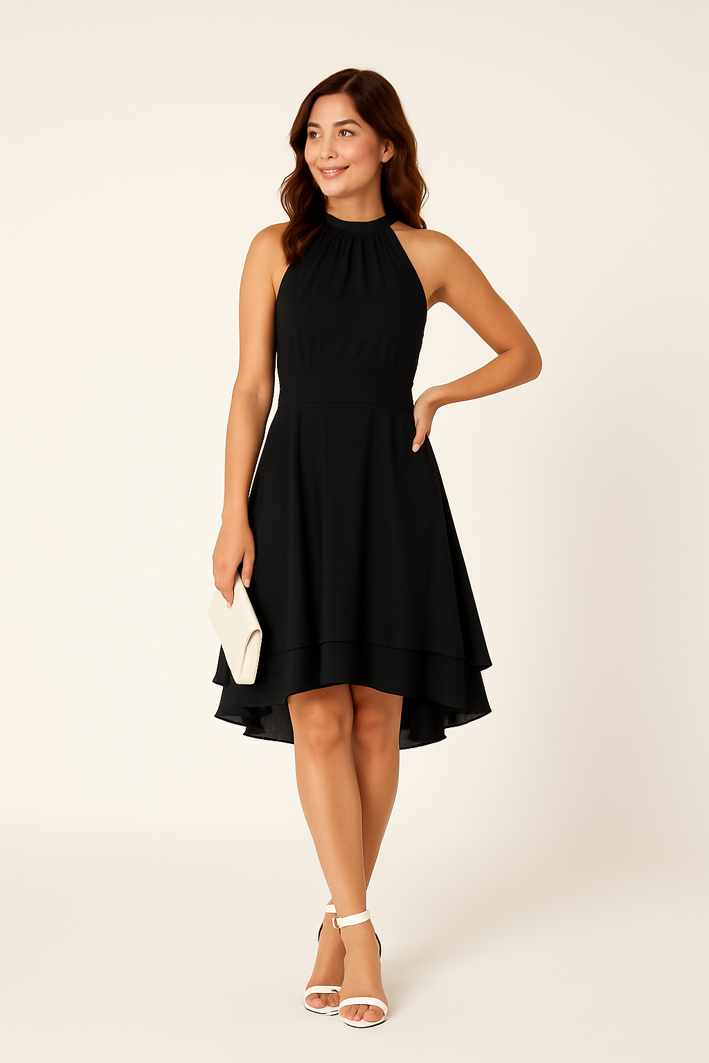 Lindberg | Damen Neckholder Kleid mit taillierter Passform und High-Low-Rock