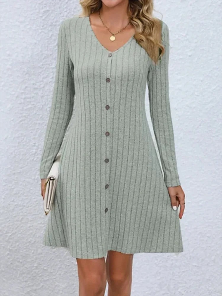 Lindberg | V-Ausschnitt Knopfleiste Kleid
