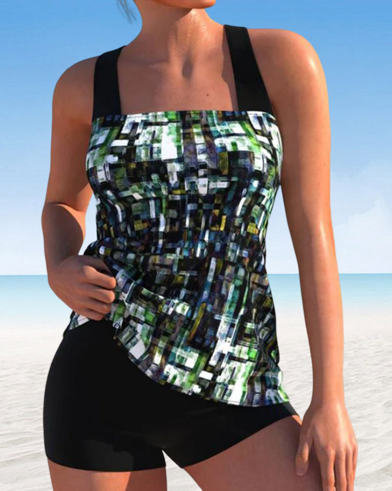 Lindberg | Tankinis mit quadratischem Ausschnitt und Print