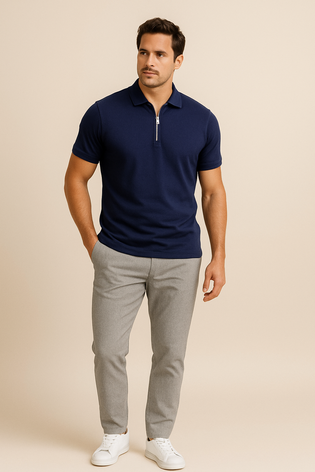 Lindberg | Herren Sommer Poloshirt mit Reißverschluss und schmaler Passform