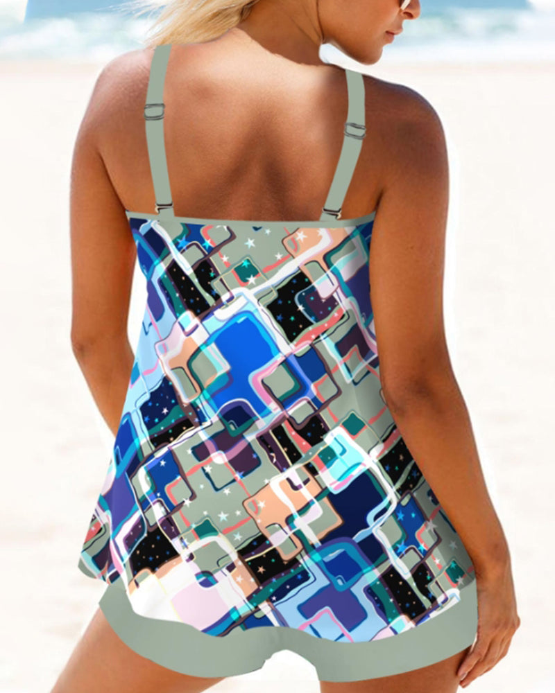Lindberg | Tankini-Badeanzug mit Farbblock-Print