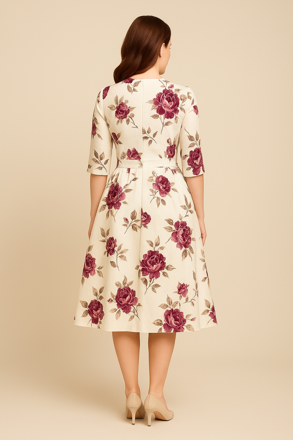 Lindberg | Damen Florales Sommerkleid mit A-Linie und 3/4-Ärmeln luftig & leicht