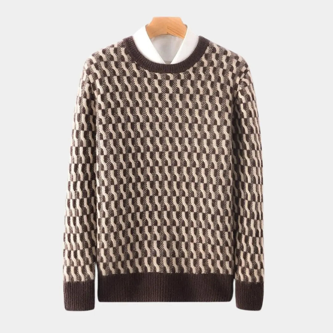 Lindberg | Geometrischer Pullover mit Rundhalsausschnitt