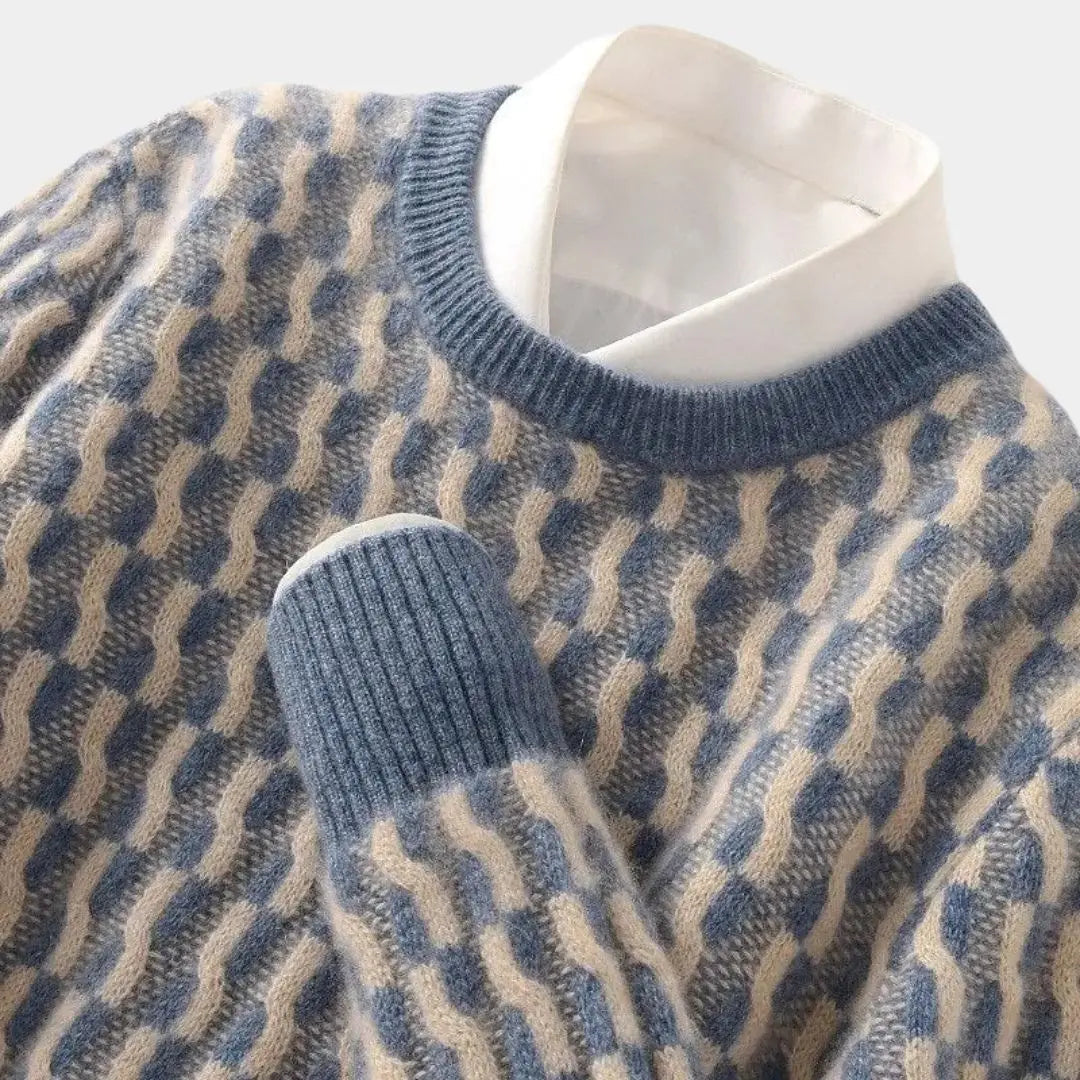 Lindberg | Geometrischer Pullover mit Rundhalsausschnitt