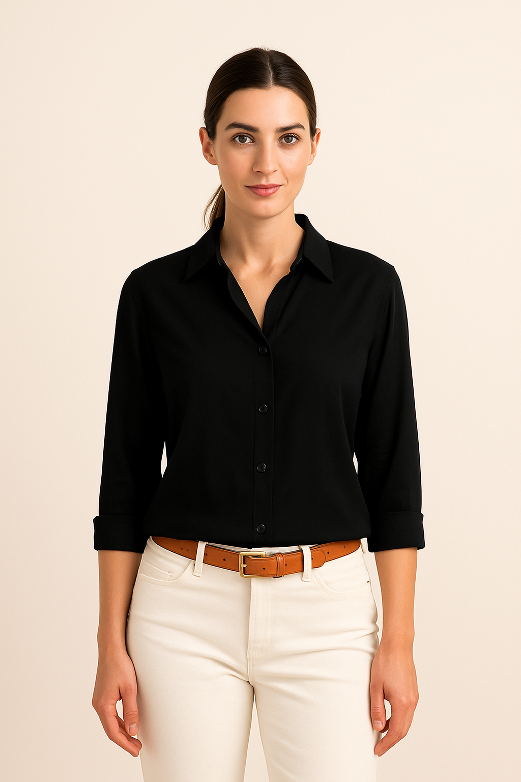Lindberg | Damen Bluse mit Seidenglanz aus Baumwolle für Büro oder Freizeit