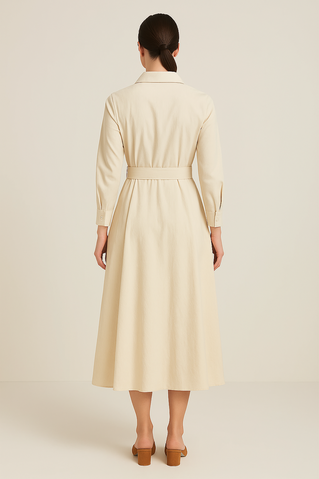 Lindberg | Sommerliches Damen Hemdblusenkleid in Baumwolloptik mit taillierter Passform