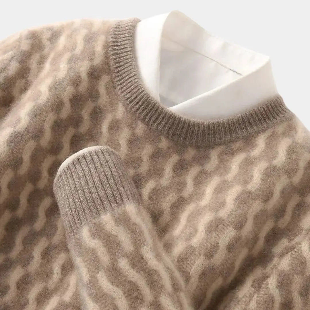 Lindberg | Geometrischer Pullover mit Rundhalsausschnitt