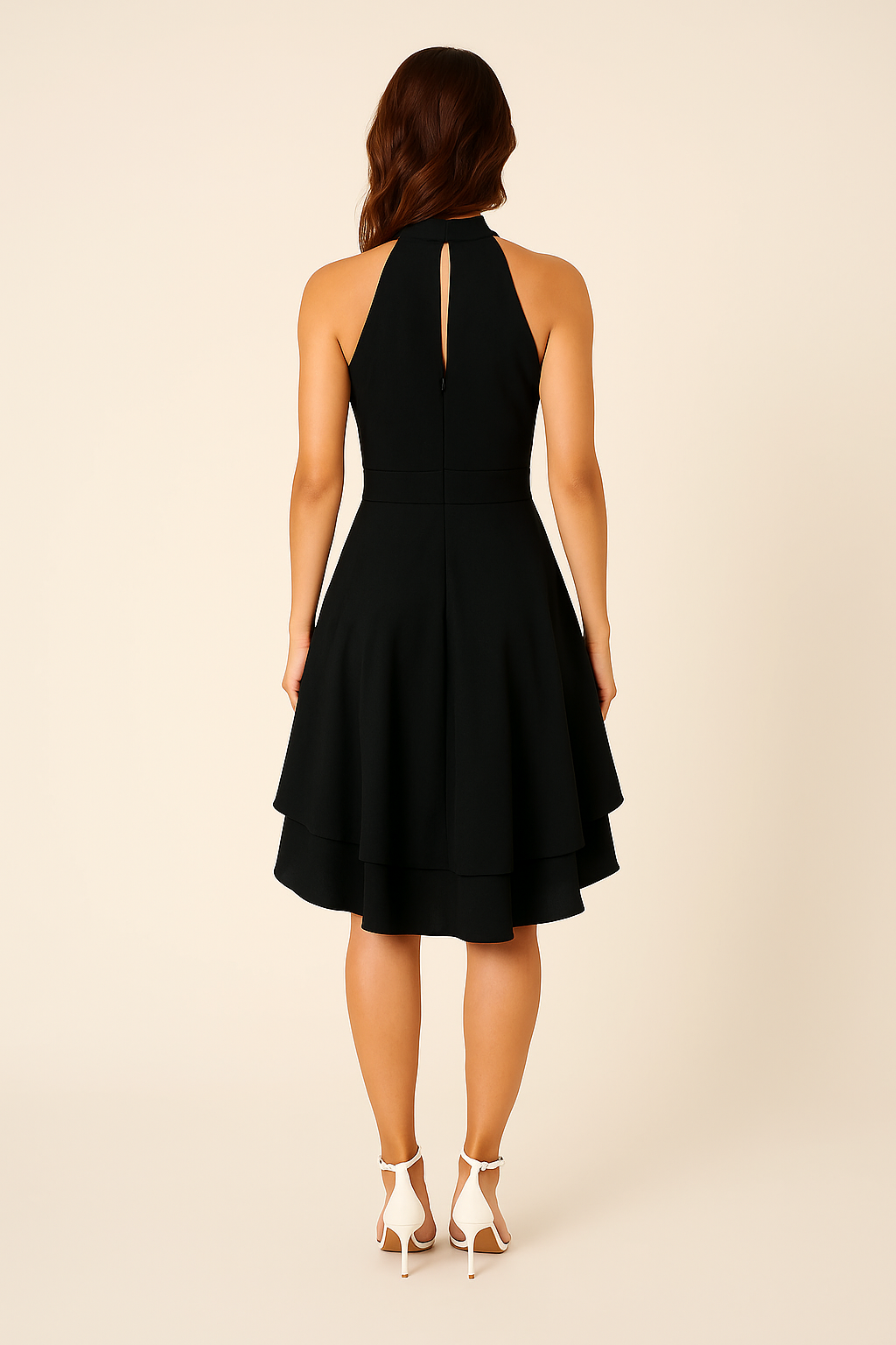 Lindberg | Damen Neckholder Kleid mit taillierter Passform und High-Low-Rock