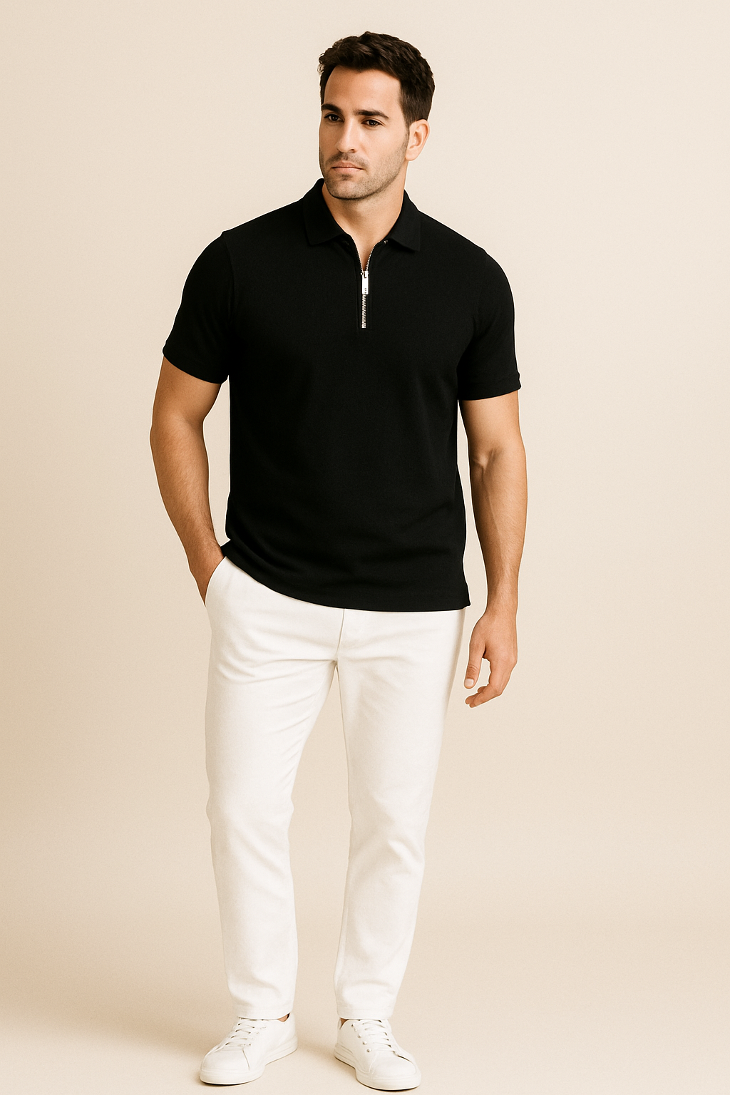 Lindberg | Herren Sommer Poloshirt mit Reißverschluss und schmaler Passform