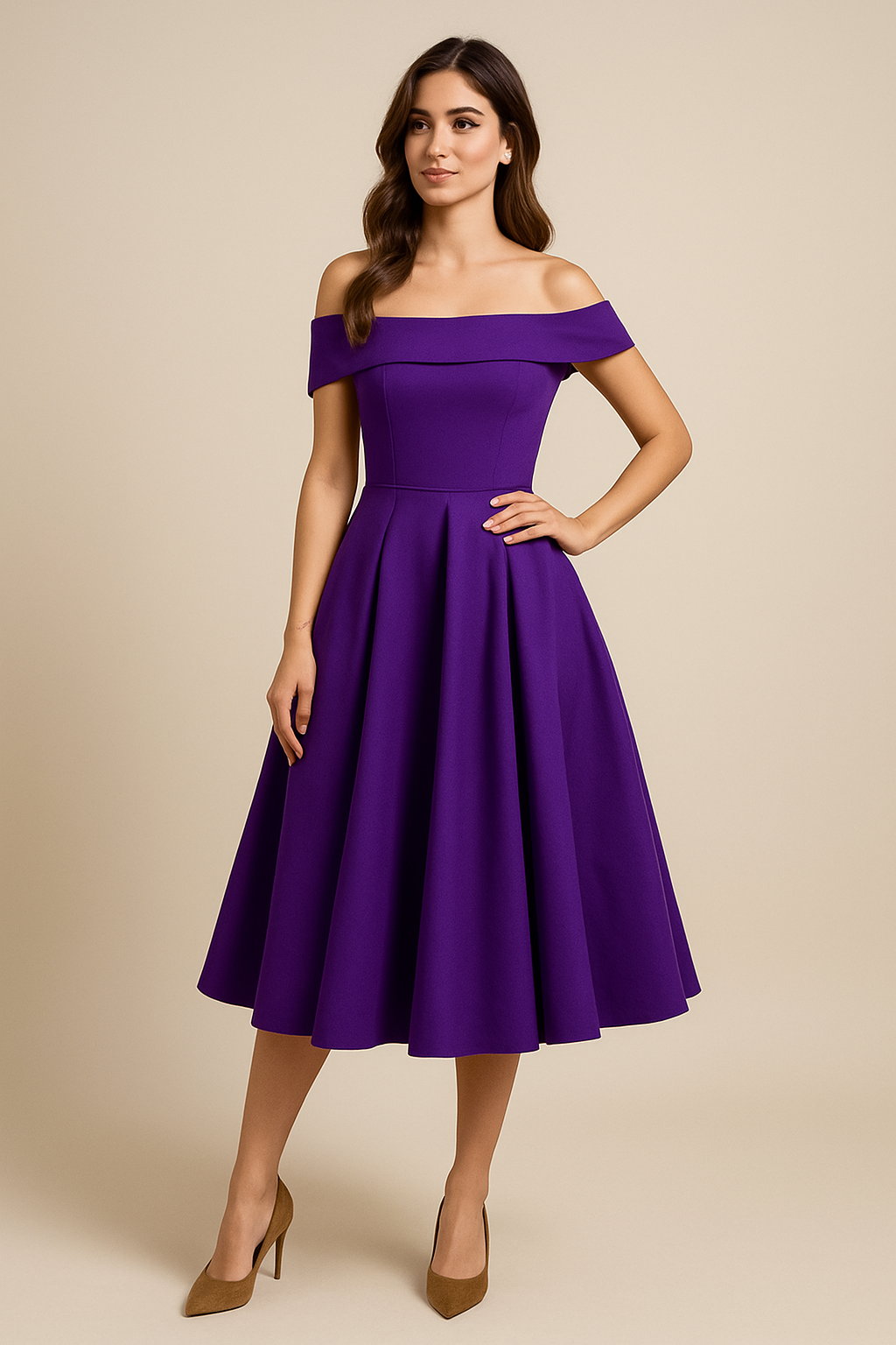 Lindberg | Damen Schulterfreies A-Linien Kleid, Atmungsaktiv und Stilvoll