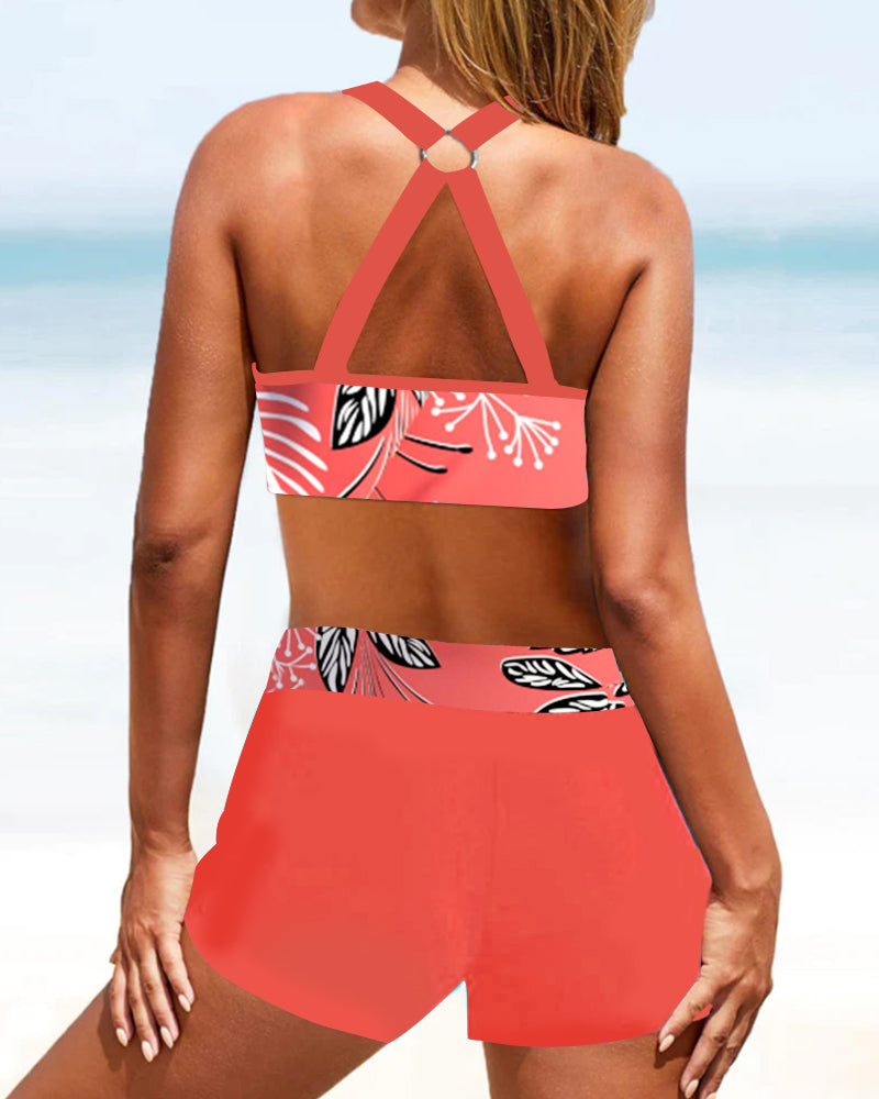 Lindberg | Bikinis mit hoher Taille und Blättern