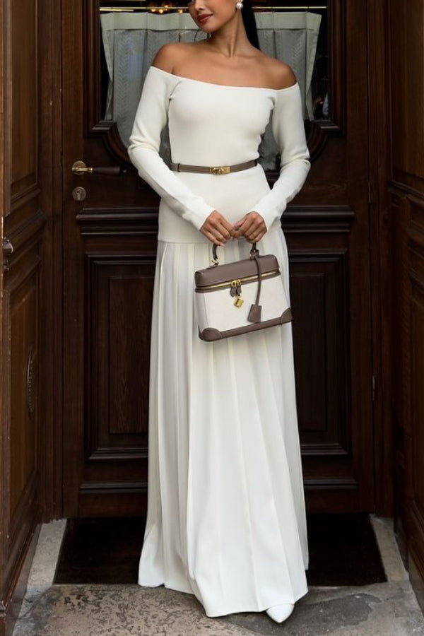 Lindberg | Jasmin Retro-Maxikleid mit Bardot-Ausschnitt