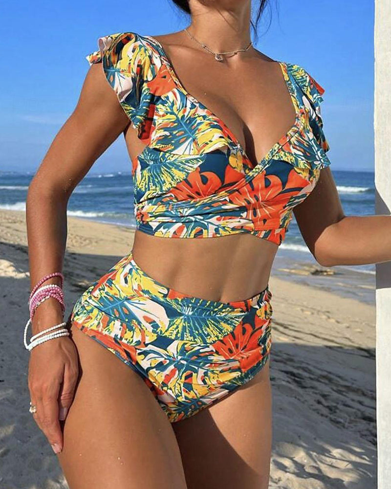Lindberg | Rückenfreier Bikini-Badeanzug mit Rüschen