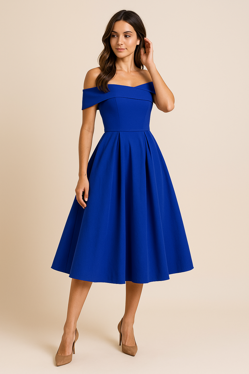 Lindberg | Damen Schulterfreies A-Linien Kleid, Atmungsaktiv und Stilvoll