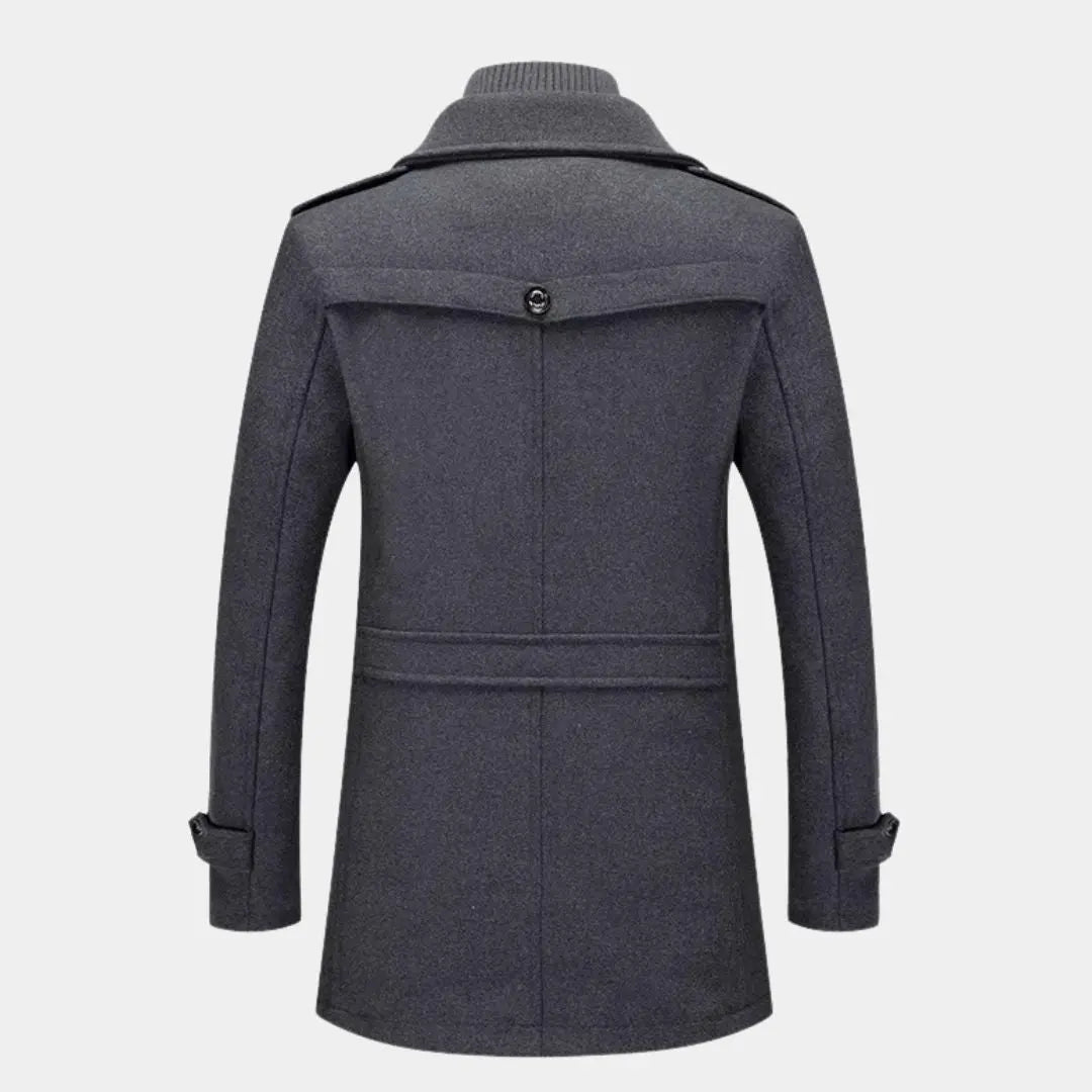 Lindberg | Aristokratischer Mantel aus schwarzer Wolle