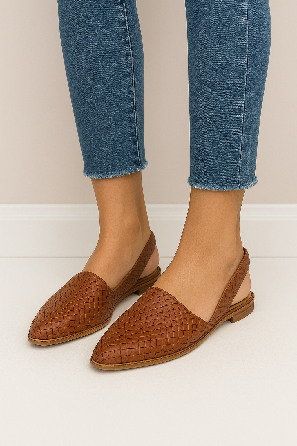 Lindberg | Damen Lederslipper mit Flechtstruktur für Arbeit & Freizeit