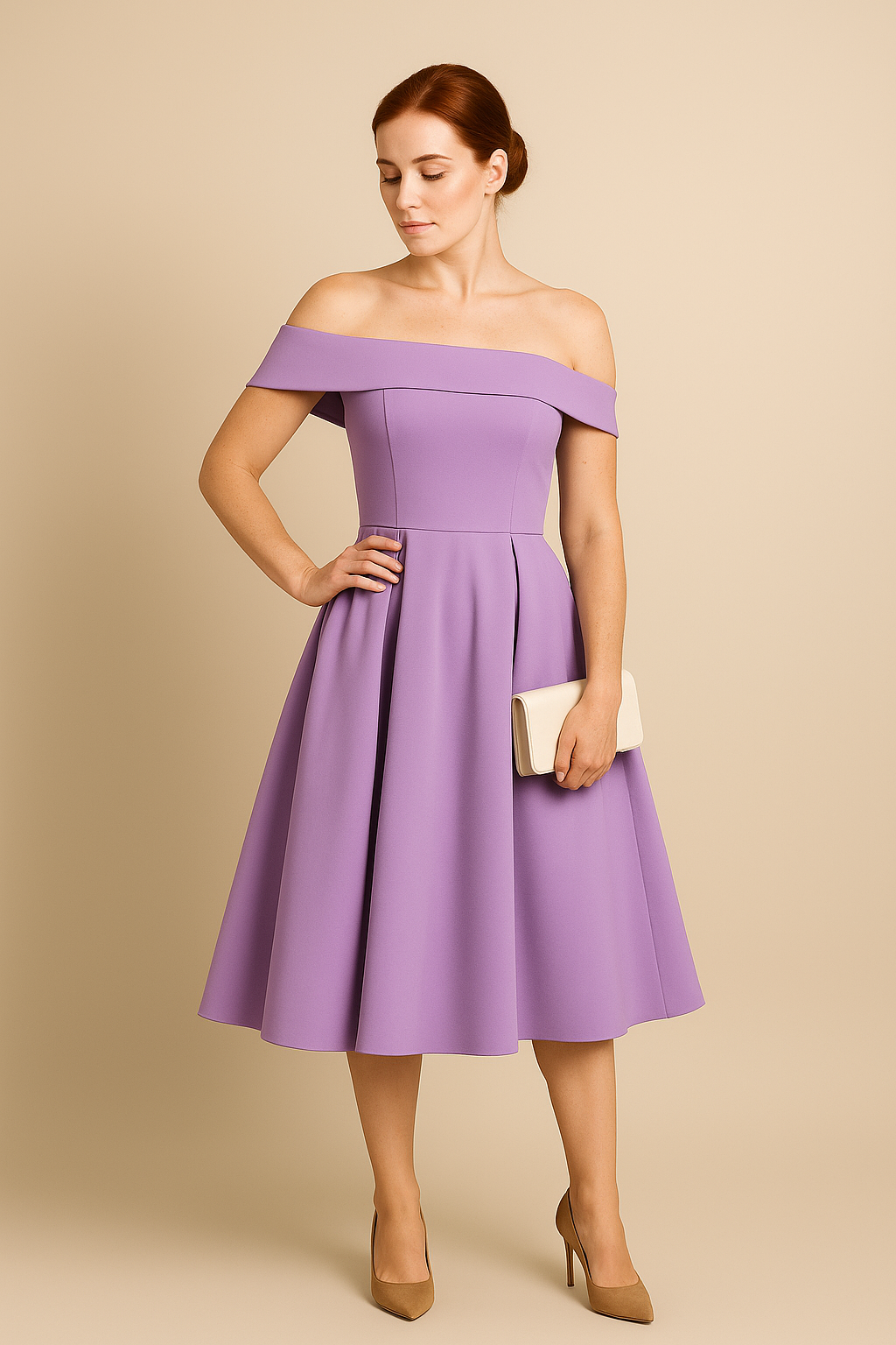 Lindberg | Damen Schulterfreies A-Linien Kleid, Atmungsaktiv und Stilvoll