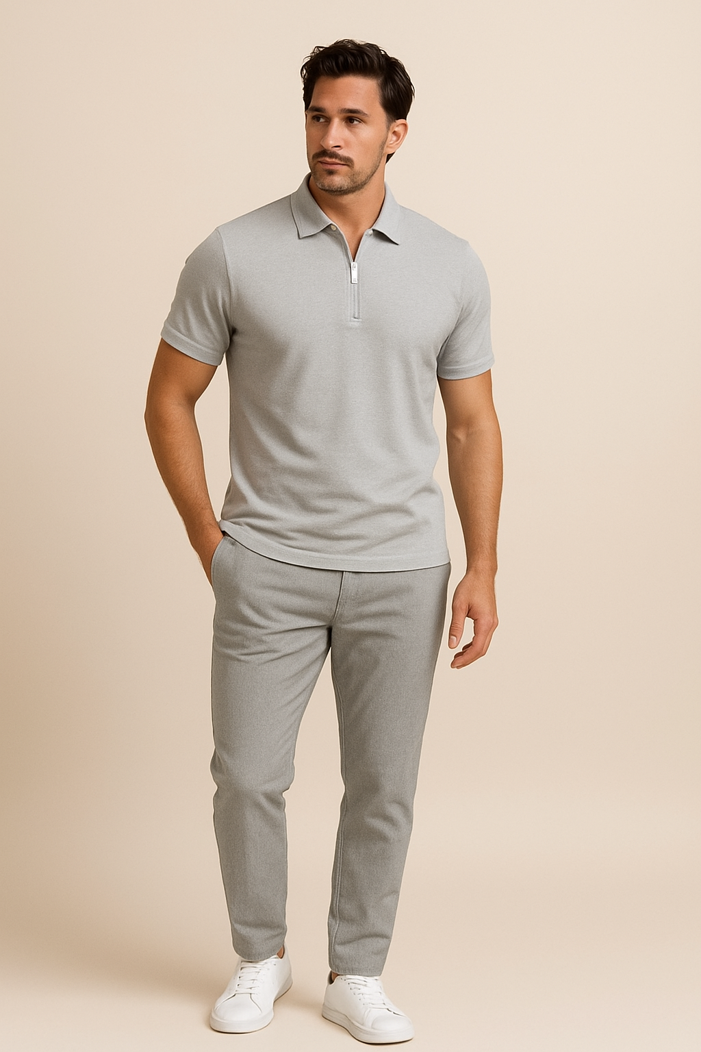 Lindberg | Herren Sommer Poloshirt mit Reißverschluss und schmaler Passform