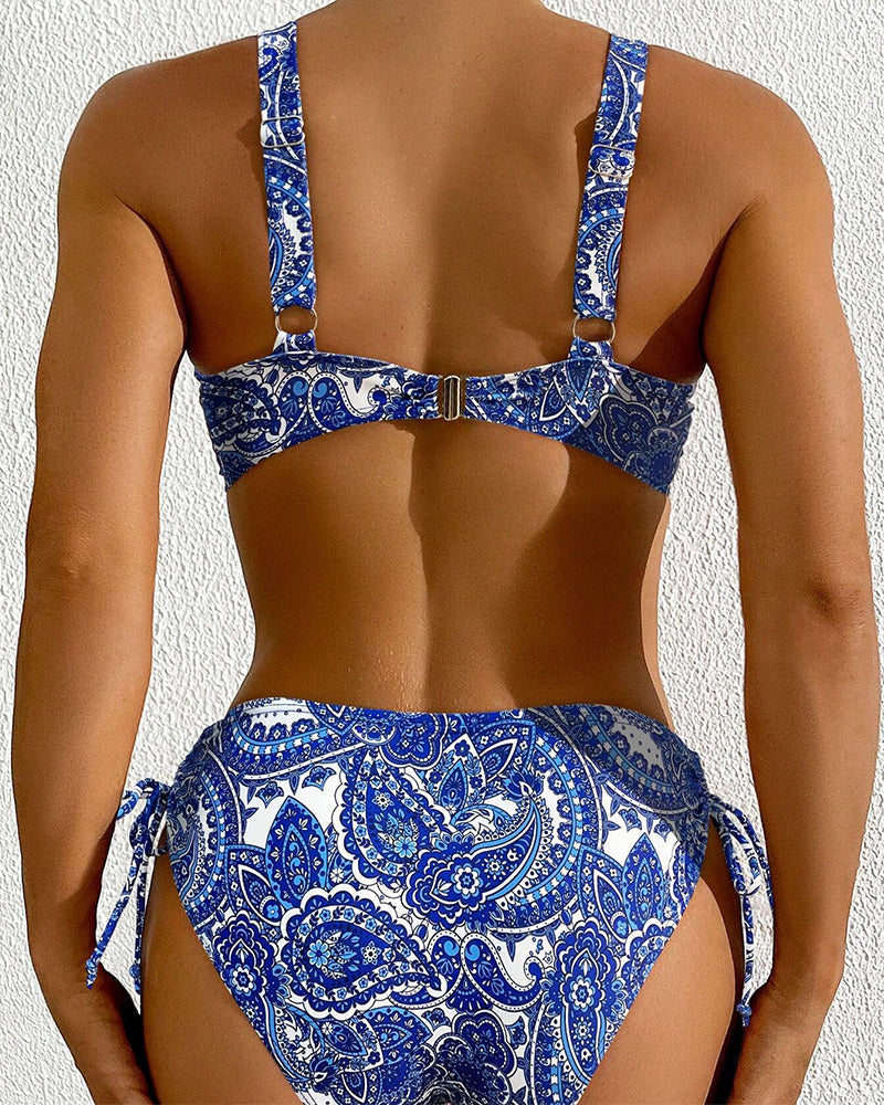 Lindberg | Bikini-Set Blau und Weiß Porzellan Sexy
