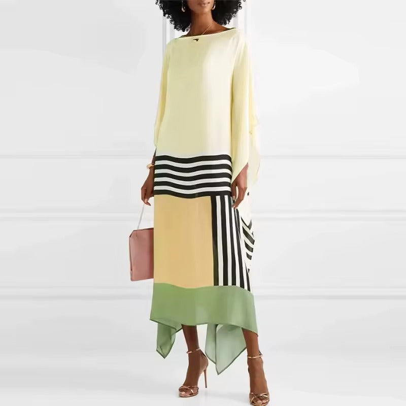 Lindberg | Susan Gestreiftes Patchwork Kleid Mit Druck