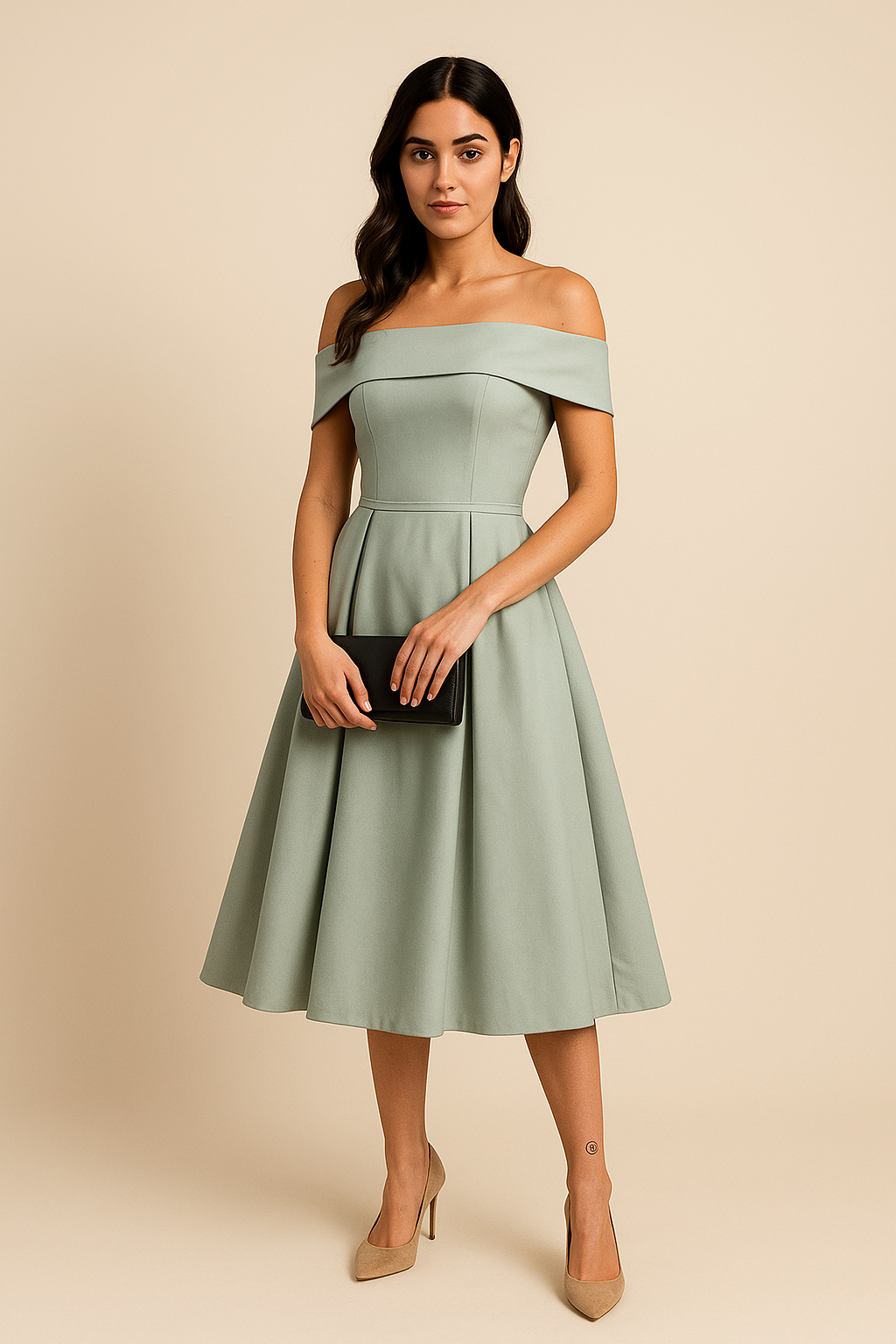 Lindberg | Damen Schulterfreies A-Linien Kleid, Atmungsaktiv und Stilvoll