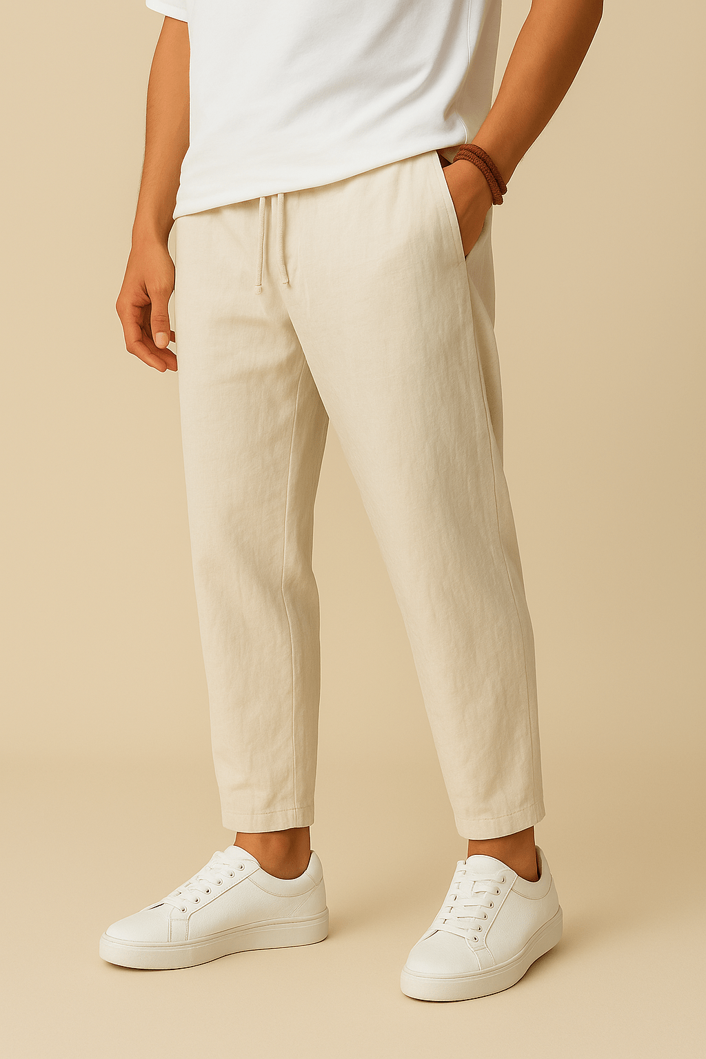 Lindberg | Herren Sommerhose mit Leinenstil und luftiger Webart