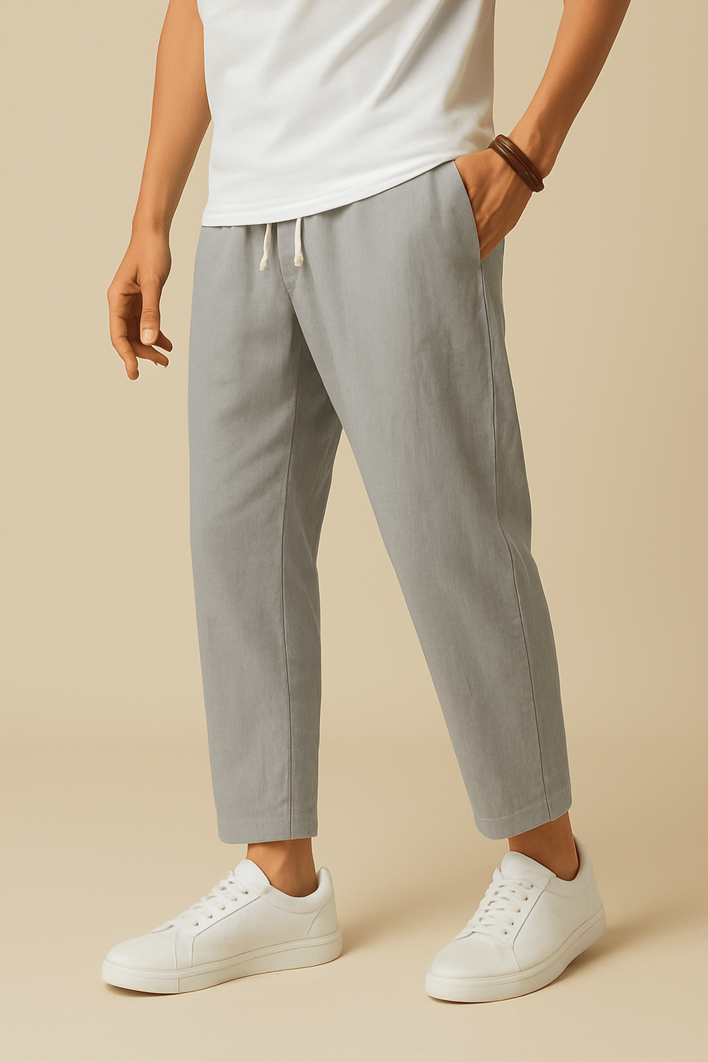 Lindberg | Herren Sommerhose mit Leinenstil und luftiger Webart