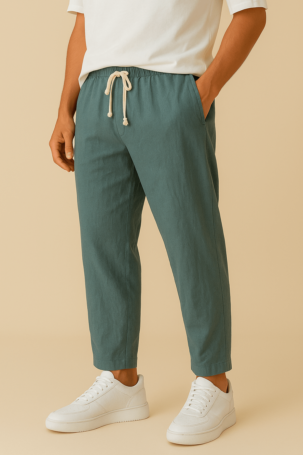 Lindberg | Herren Sommerhose mit Leinenstil und luftiger Webart
