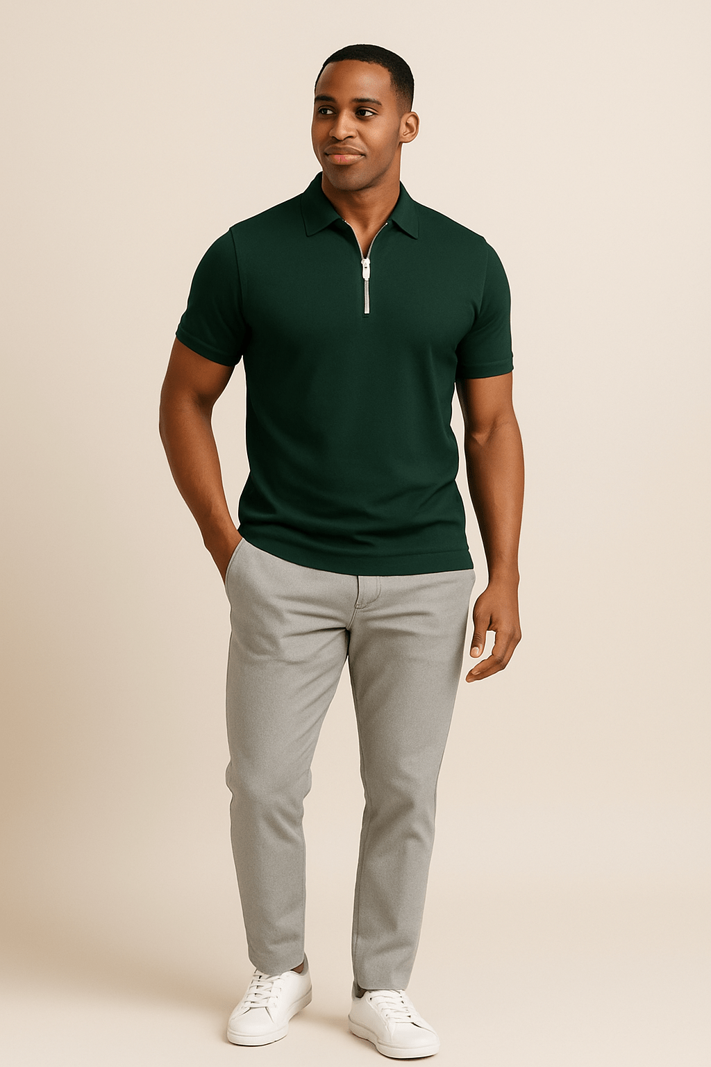Lindberg | Herren Sommer Poloshirt mit Reißverschluss und schmaler Passform