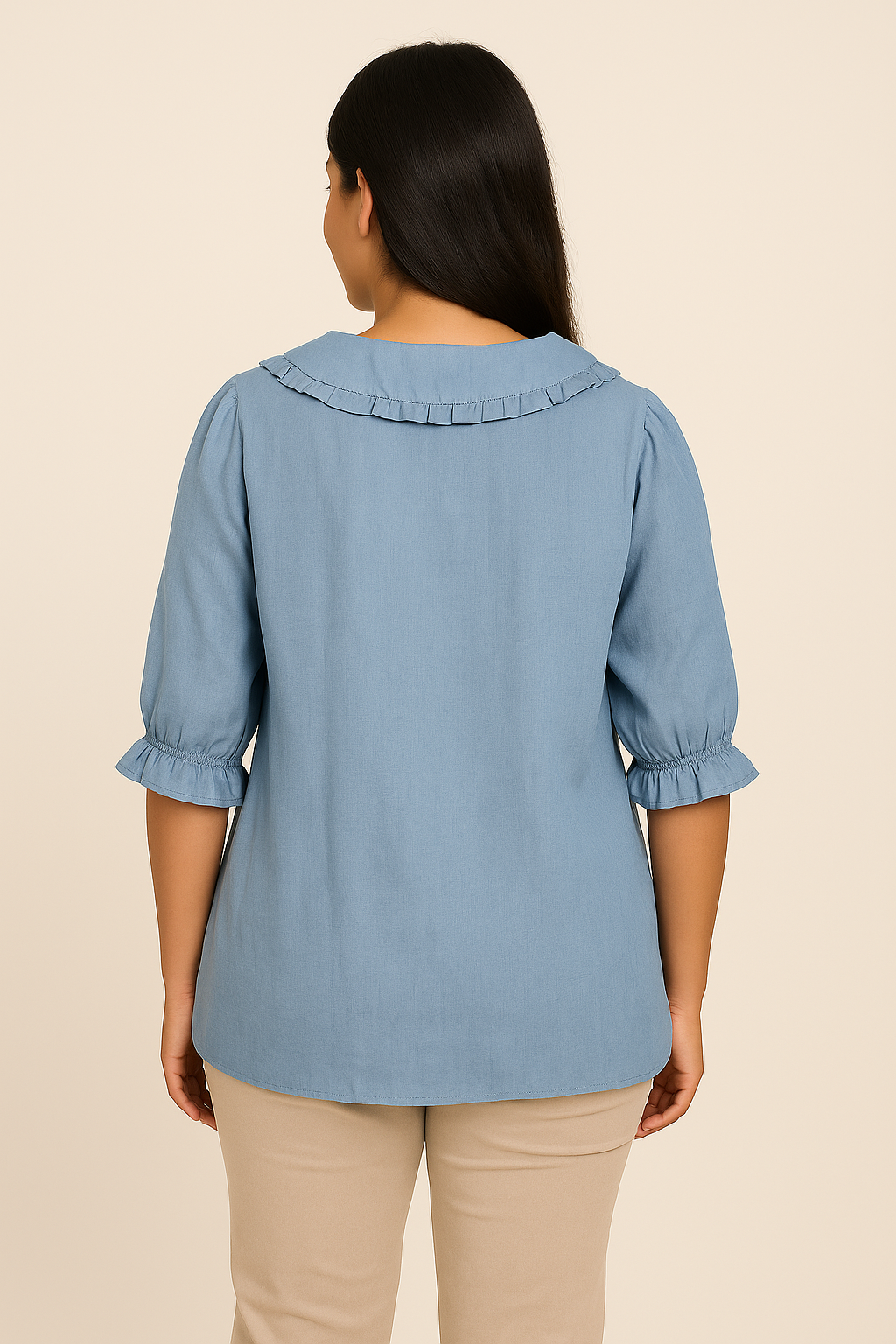 Lindberg | Damen Bluse aus Baumwoll-Leinen mit Rüschenakzent für Sommer