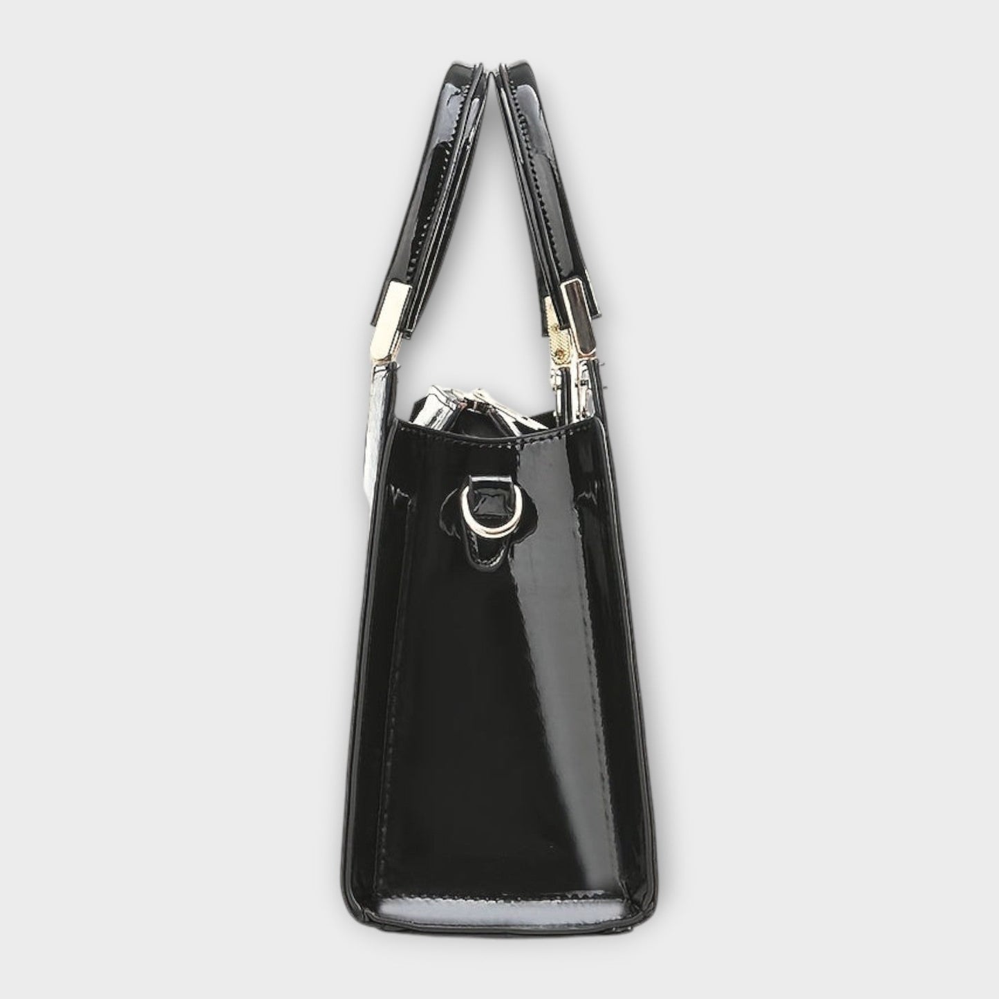 Lora. - Glänzende Krokodilledermuster-Handtasche