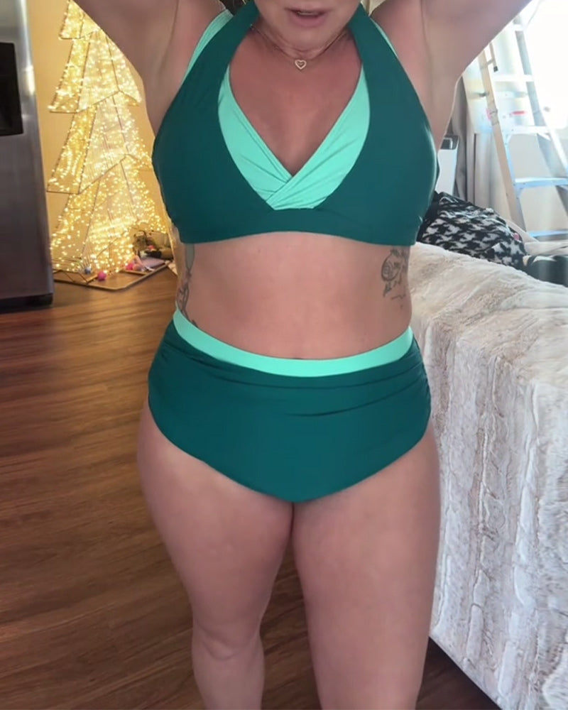 Lindberg | Bikini Zwei-Teilig Kontrast Halterneck BH