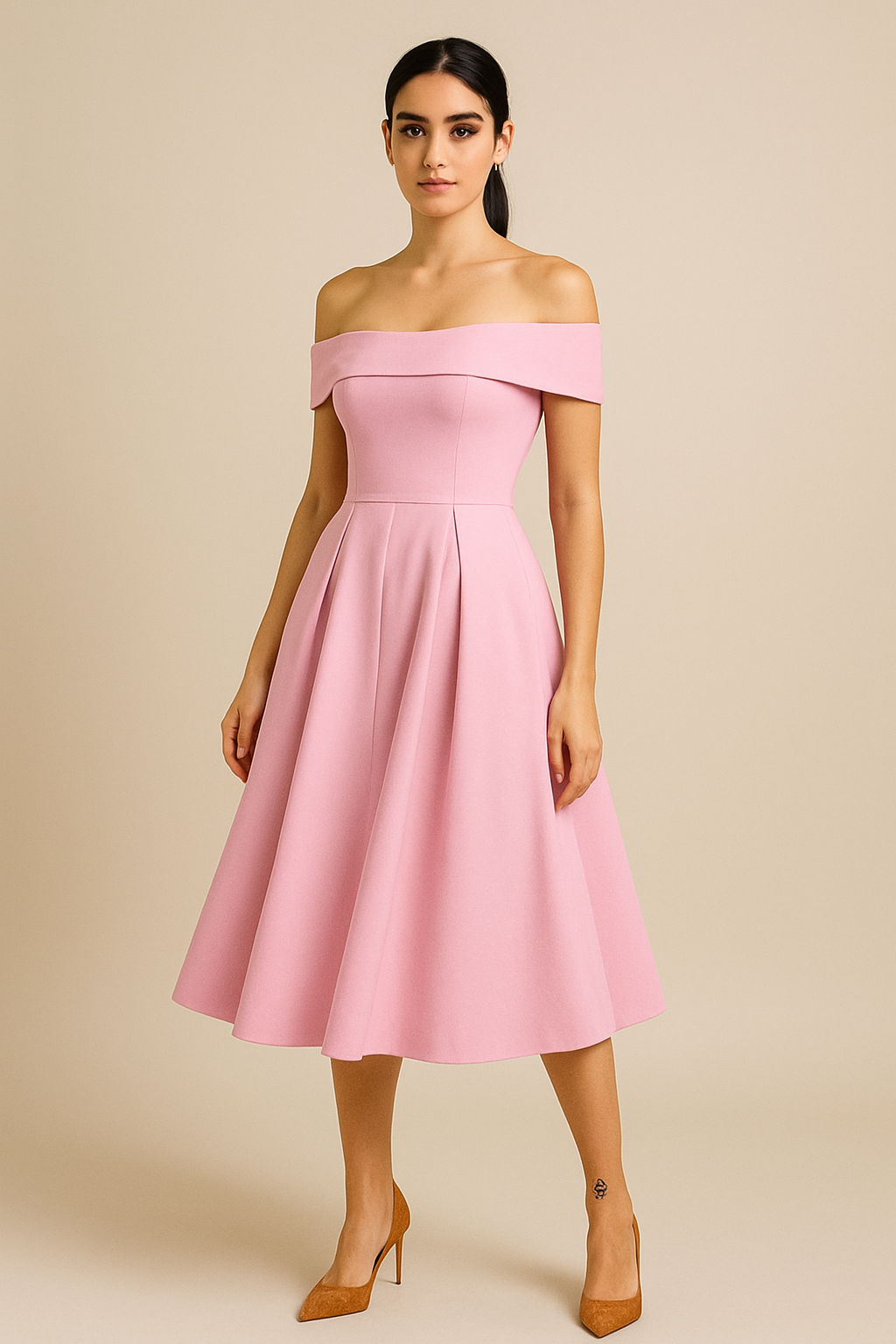 Lindberg | Damen Schulterfreies A-Linien Kleid, Atmungsaktiv und Stilvoll