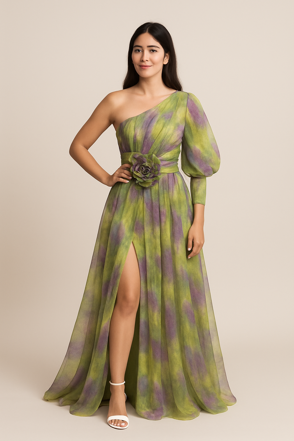 Lindberg | luftig-leichtes Kleid mit One‑Shoulder‑Schnitt