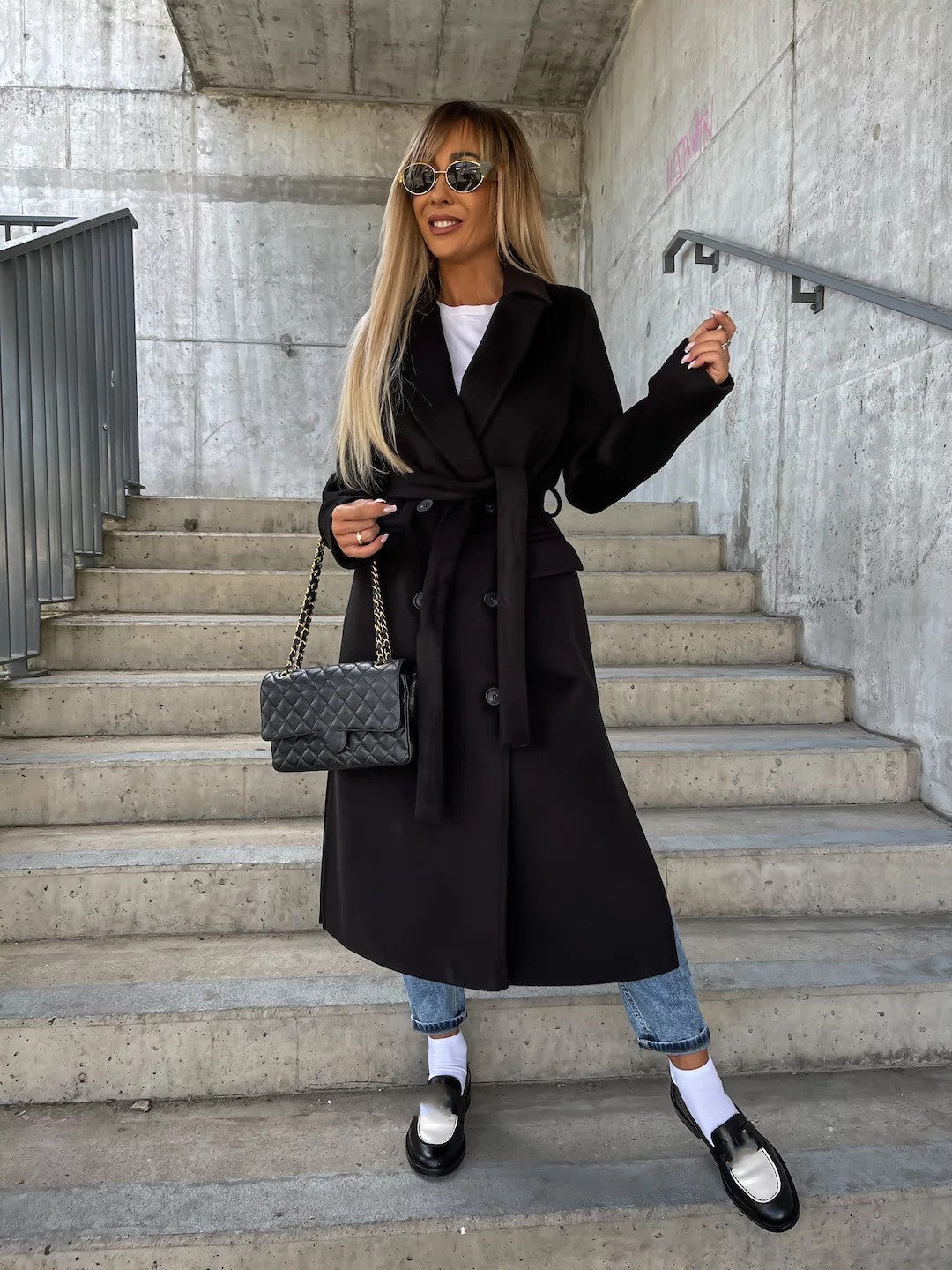 Lindberg | Eleganter und zeitloser langer Wollmantel