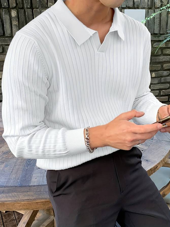 Lindberg | Feinblick Herren Langarm Polo-Shirt